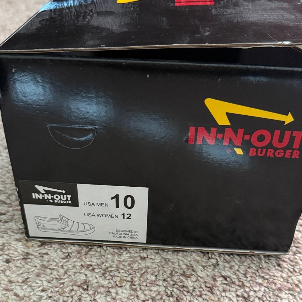 In-n-out Black and Red Palm Tree Slip-Ons - Picture 3 of 4